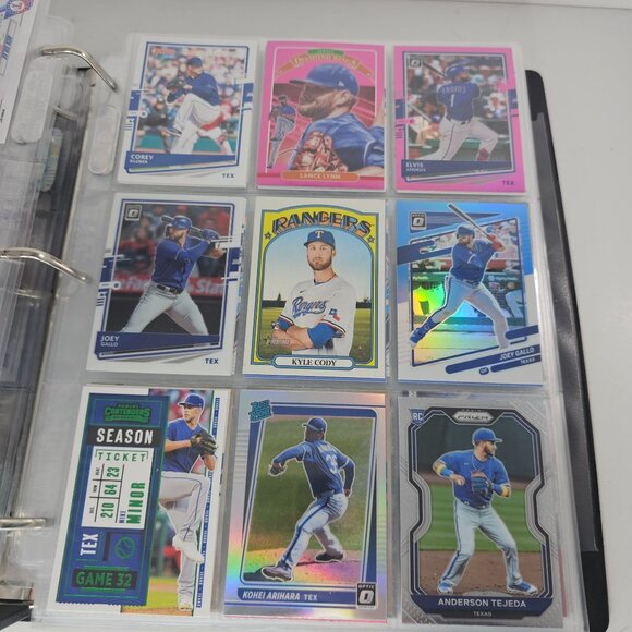 Texas Rangers Baseball Card Collection In Binder 54 Sleeves of Cards - Picture 11 of 16